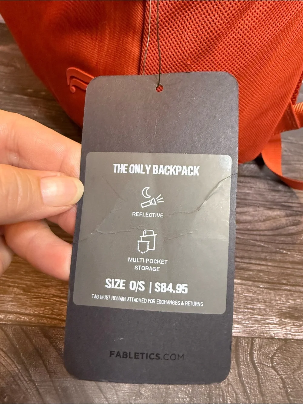 Fabletics The Only Backpack Orange NWT Multi Pocket Laptop Backpack